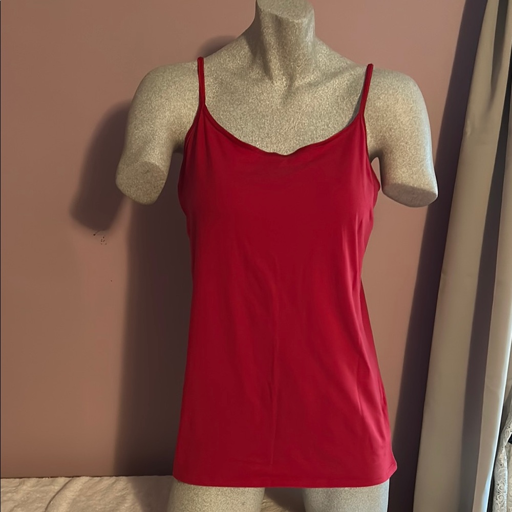 Red Fitted Sleeveless Camisole